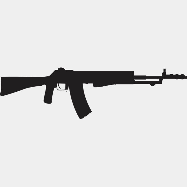Assault Rifle Gun Silhouette 1 Thumbnail